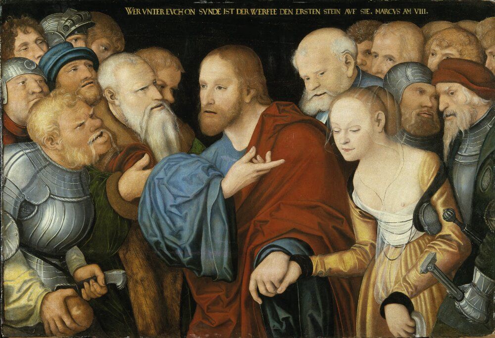 Cranach - Christ and the Woman taken in Adultery
